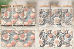 Glass Can Wraps Boho Flowers Pattern Product Image 5