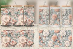 Glass Can Wraps Boho Flowers Pattern Product Image 6