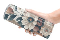 Boho Flowers Bohemian Tumbler Sublimation Wrap Product Image 2