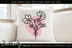 Boho flower SVG Cut Files Floral SVG Summer Flower Vectors Product Image 5