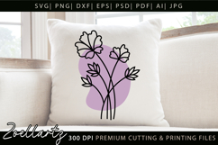 Boho flower SVG Cut Files Floral SVG Summer Flower Vectors Product Image 4