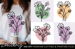 Boho flower SVG Cut Files Floral SVG Vintage Summer Vectors Product Image 1
