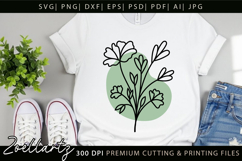 Boho flower SVG Cut Files Floral SVG Summer Flower Vectors Product Image 6