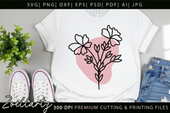 Boho flower SVG Cut Files Floral SVG Summer Flower Vectors Product Image 6