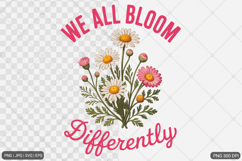 Boho Retro Flowers Motivational Quotes Product Image 1