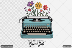 Boho Retro Flowers Motivational Quotes Product Image 1