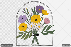 Boho Retro Flowers Motivational Quotes Product Image 1