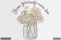 Boho Retro Flowers Motivational Quotes Product Image 1