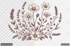 Boho Retro Flowers Motivational Quotes Product Image 1