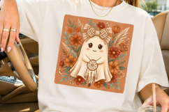 Boho Ghost Bow PNG, Cute Halloween Ghost Sublimation Product Image 3
