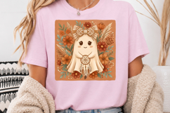 Boho Ghost Bow PNG, Cute Halloween Ghost Sublimation Product Image 5