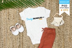 Girls bodysuit mockup | Boho bodysuit mockup Product Image 1