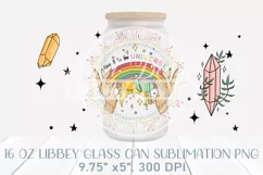 Inspirational 16 oz libbey can glass PNG, boho glass can Product Image 2