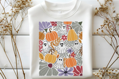 Retro Boho Floral Halloween Fall SVG Halloween Ghost SVG Product Image 6