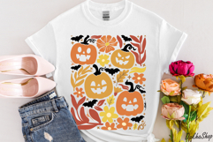 Boho Floral Halloween Fall SVG Boho Halloween SVG Pumpkin Product Image 5