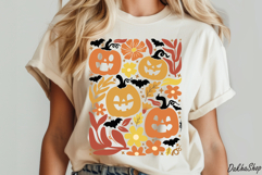 Boho Floral Halloween Fall SVG Boho Halloween SVG Pumpkin Product Image 6