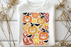 Boho Floral Halloween Fall SVG Boho Halloween SVG Pumpkin Product Image 7