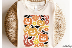 Boho Floral Halloween Fall SVG Boho Halloween SVG Pumpkin Product Image 4