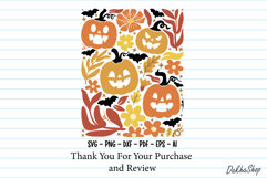 Boho Floral Halloween Fall SVG Boho Halloween SVG Pumpkin Product Image 11