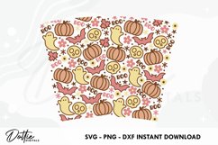 Spooky Boho Full Halloween Wrap SVG | 24oz Acrylic Tumbler Product Image 2