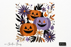 Boho Pumpkin Halloween PNG Product Image 4