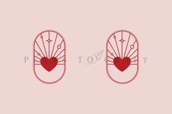 Boho Heart Valentine coffee glass wrap svg glass mug svg presized for 11oz and 15oz glass ready to cut and sublimation files