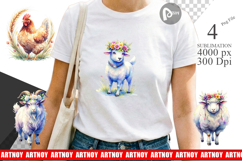 Boho Highland Cow Sublimation Product Image 1