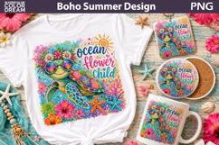 Sea Turtle Art | Boho Summer Sublimation Product Image 1
