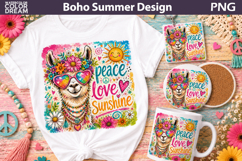 Llama Sunshine Art | Boho Summer Graphic Product Image 1
