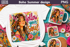 Colorful Hippie Flower Bundle | Boho Summer Sublimation Product Image 7