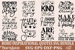 Boho Inspirational Quotes Svg Bundle Png Motivational Quotes Product Image 1