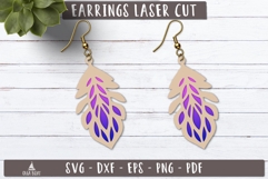 Boho Leaf Earrings SVG Laser Cut design