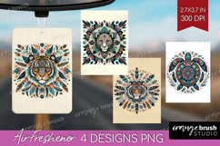 Boho Animal Air Freshener PNG - Mandala PNG Sublimation Product Image 1