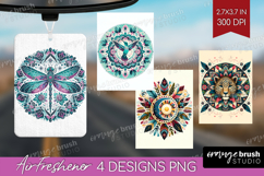 Boho Animal Air Freshener PNG - Mandala PNG Sublimation Product Image 1