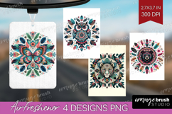 Boho Animal Air Freshener PNG - Mandala PNG Sublimation Product Image 1