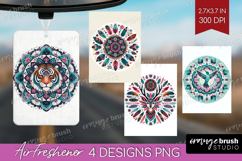 Boho Animal Air Freshener PNG - Mandala PNG Sublimation Product Image 1