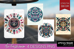 Boho Animal Air Freshener PNG - Mandala PNG Sublimation Product Image 1
