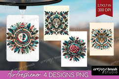 Boho Animal Air Freshener PNG - Mandala PNG Sublimation Product Image 1