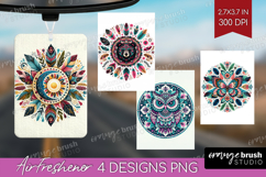 Boho Animal Air Freshener PNG - Mandala PNG Sublimation Product Image 1
