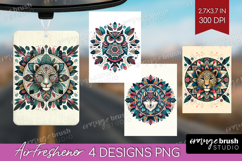 Boho Animal Air Freshener PNG - Mandala PNG Sublimation Product Image 1