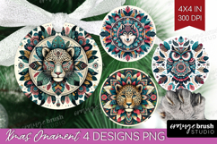 Boho Animal Ornament PNG - Mandala PNG Sublimation Product Image 1