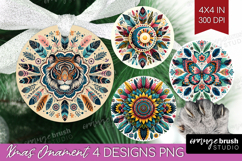 Boho Animal Ornament PNG - Mandala PNG Sublimation Product Image 1