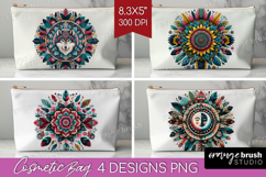 Boho Animal Cosmetic Bag - Mandala Makeup Bag PNG Product Image 1