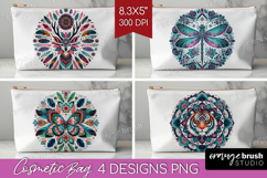 Boho Animal Cosmetic Bag - Mandala Makeup Bag PNG Product Image 1