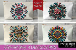 Boho Animal Cosmetic Bag - Mandala Makeup Bag PNG Product Image 1