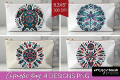 Boho Animal Cosmetic Bag - Mandala Makeup Bag PNG Product Image 1