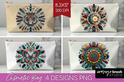 Boho Animal Cosmetic Bag - Mandala Makeup Bag PNG Product Image 1