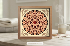 Boho Mandala Home Decor Layered Shadow Box Product Image 2