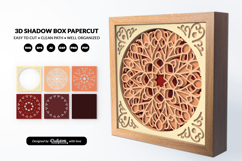 Boho Mandala Home Decor Layered Shadow Box Product Image 1