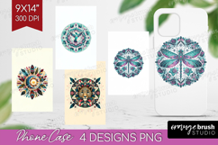 Boho Animal Phone Case PNG - Mandala Case PNG Sublimation Product Image 1